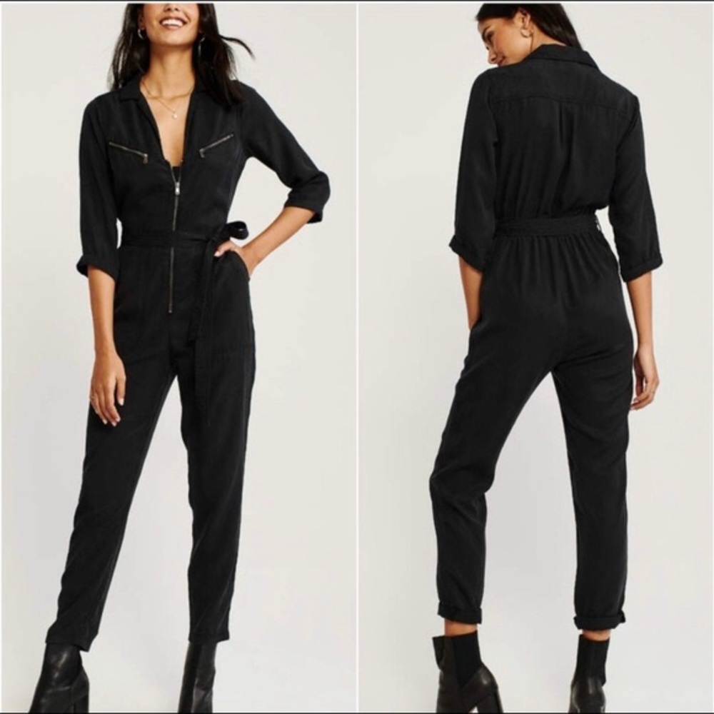 Abercrombie Utility Jumpsuit Black